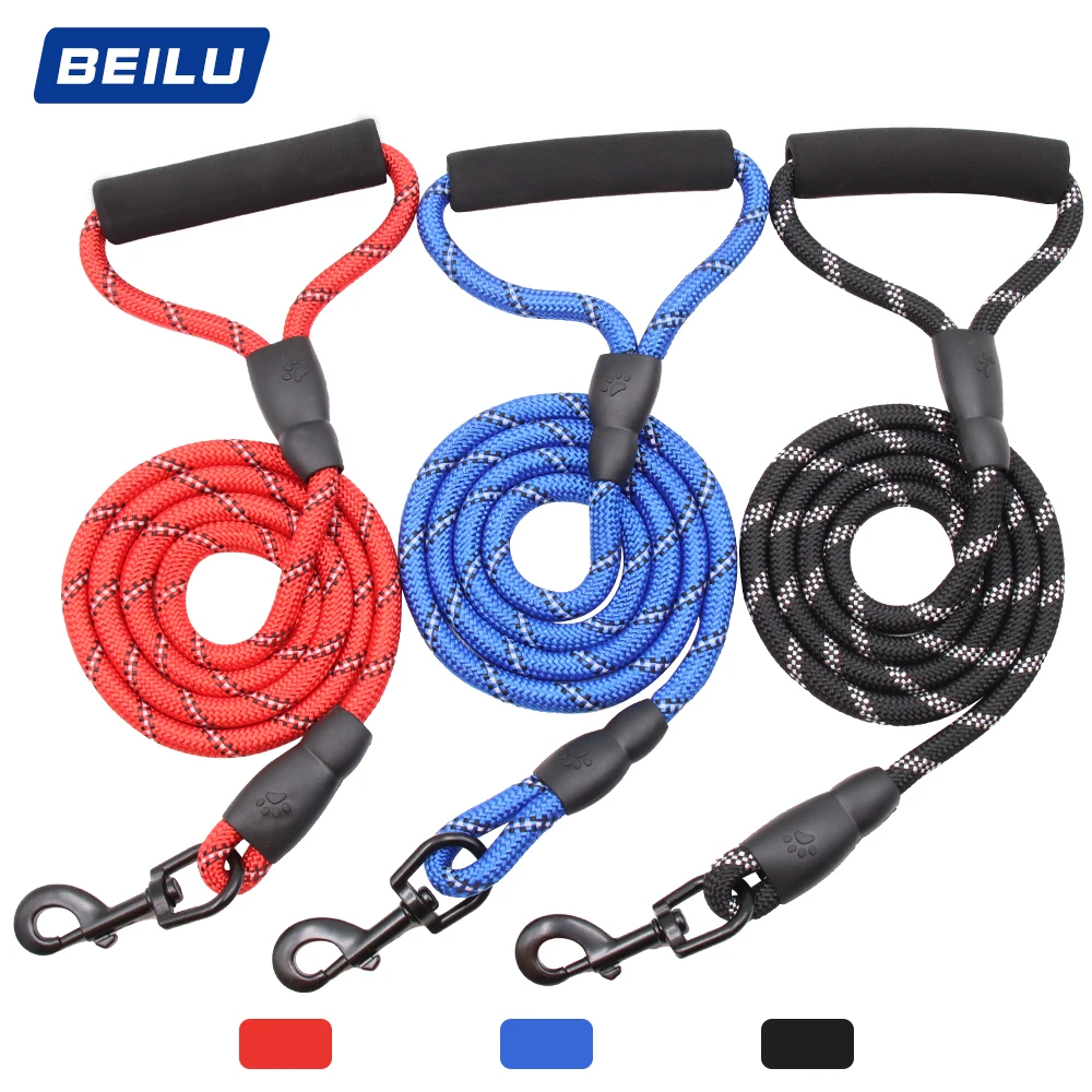 Casepert Pet Hand Holding Rope Reflective round Nylon Rope Dog Leash Dog Traction Belt Twine Rope Dog Leash Durable Heavy