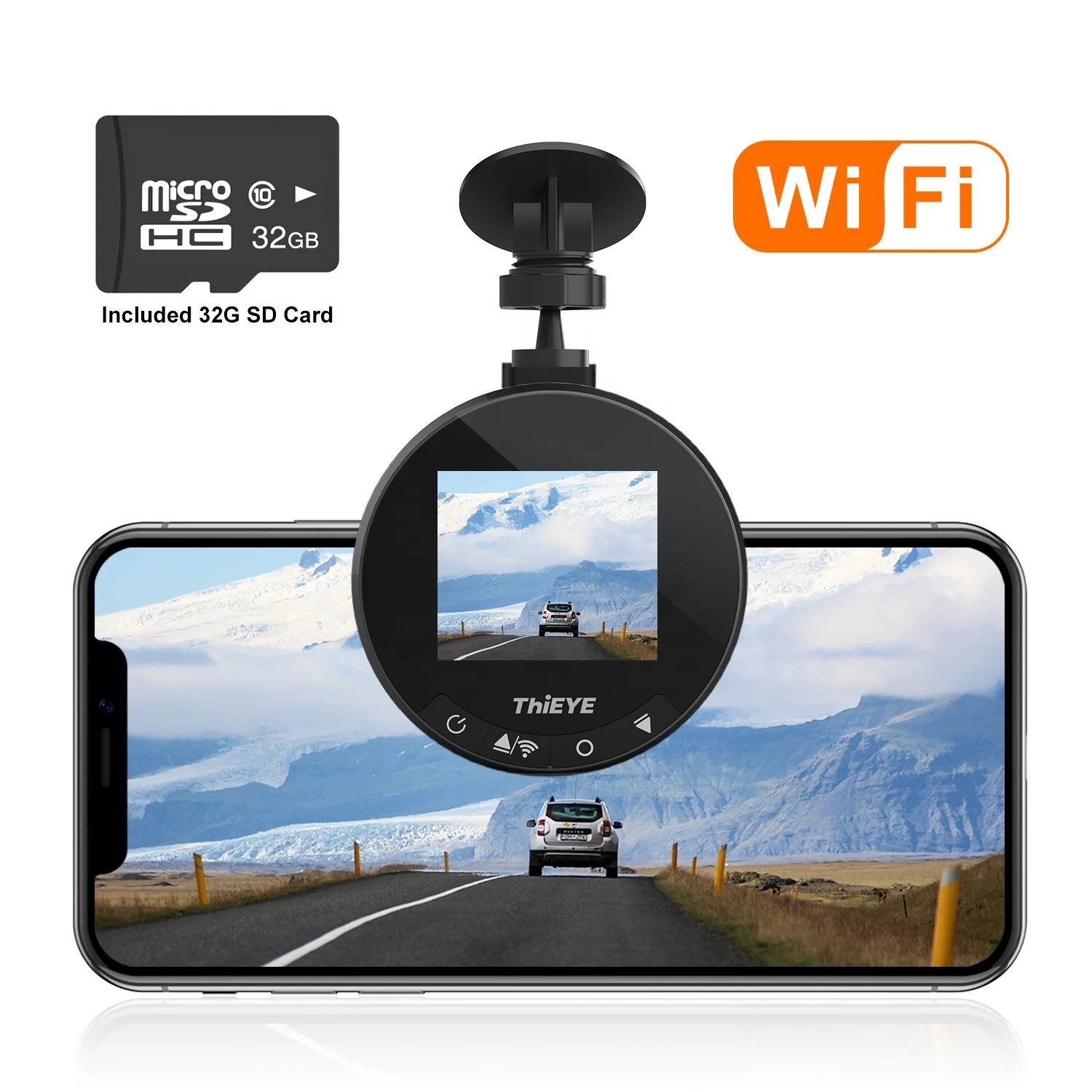  ThiEYE Настоящее HD 1080P автомобильная камера Safeel Zero + 170 широкоугольный режим парковки WiFi g-сенсор Автомобильный видеорегистратор Dash Cam черный ящик