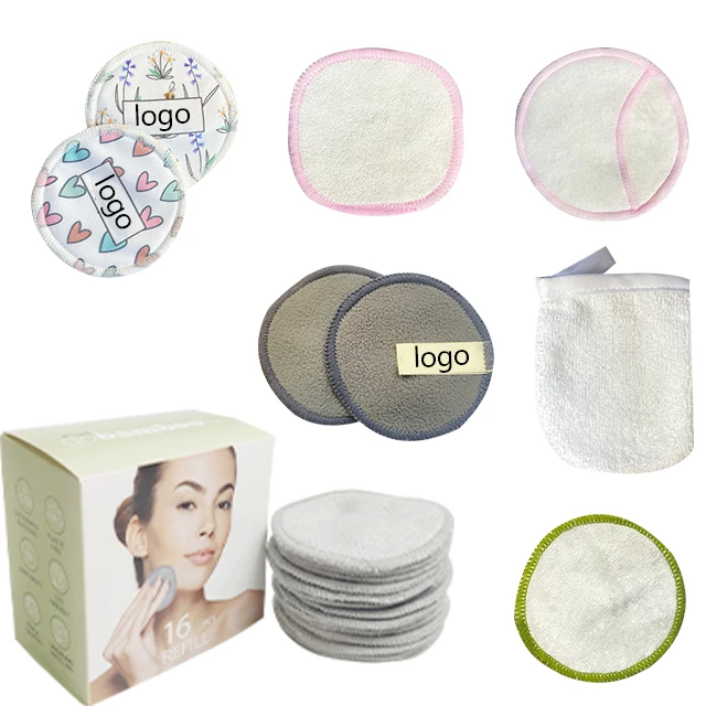 Накладки для снятия макияжа многоразовые бамбуковые салфетки удаления готовые к отправке
