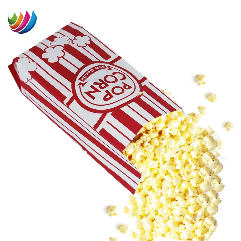 In Stock Recyclable snaks food chips pop corn microwave paper popcorn bags
