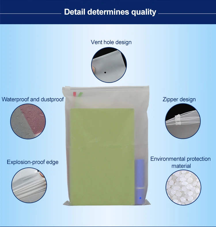 GDCX Frosted Ziplock Bag With Logo Recycled Plastic Bag Zipper Custom Logo Zip Bag For Shipping Custom Clothing Ziplock