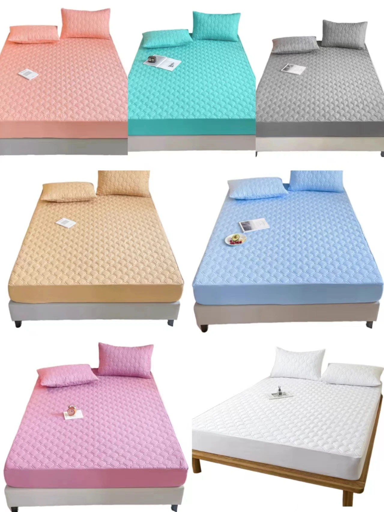Wholesale 3PCS Waterproof mattress protector Bedspread Mattress Cover Twin Full Queen King Size