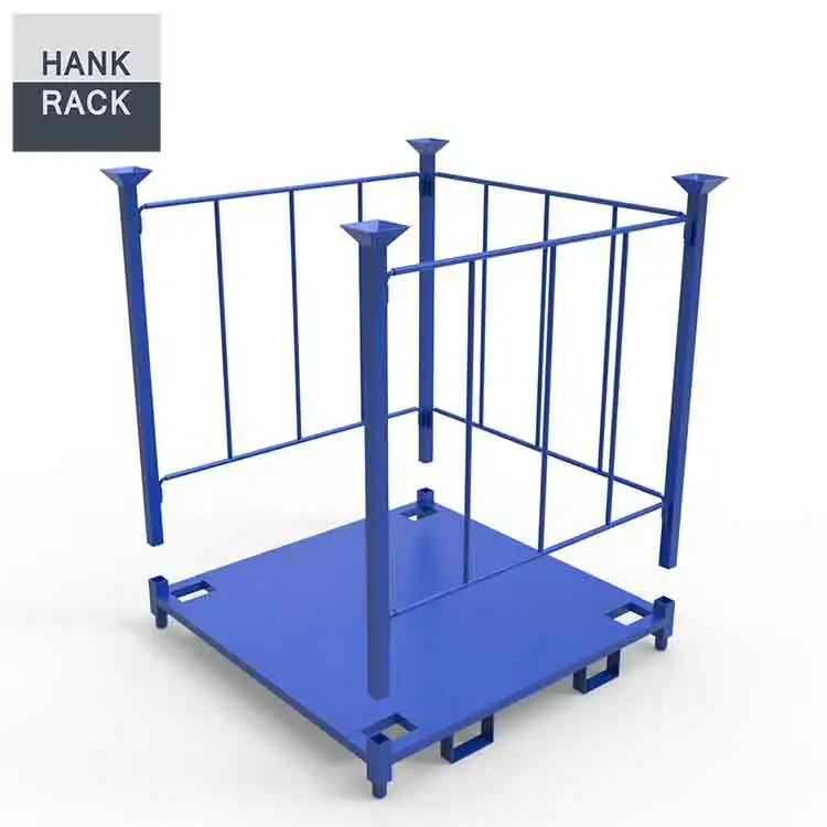 Q235 steel mild steel stacking rack system metal shelf racking storage stillage stack cage