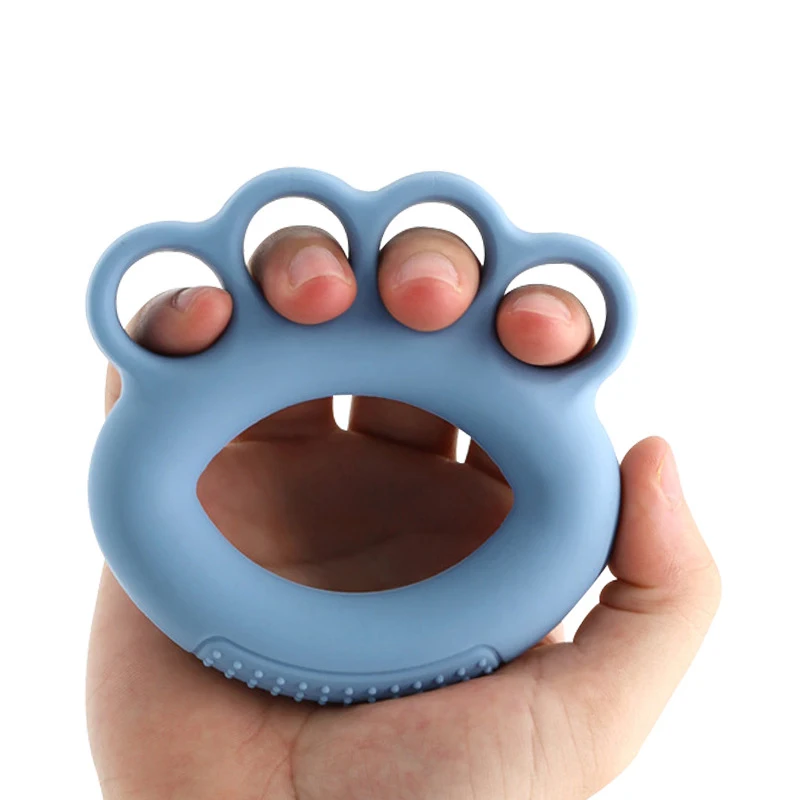 
Safe Wolf Fitness Equipment Silicone Olive-Shaped Grip Circle Fingers Cute Depart Hand Grip 