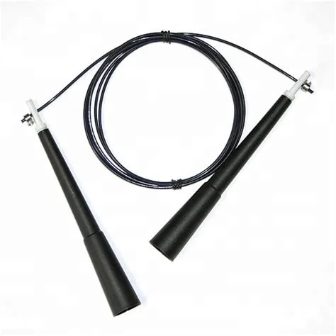 PVC coated cable rope+pp handle professional speed jumping rope