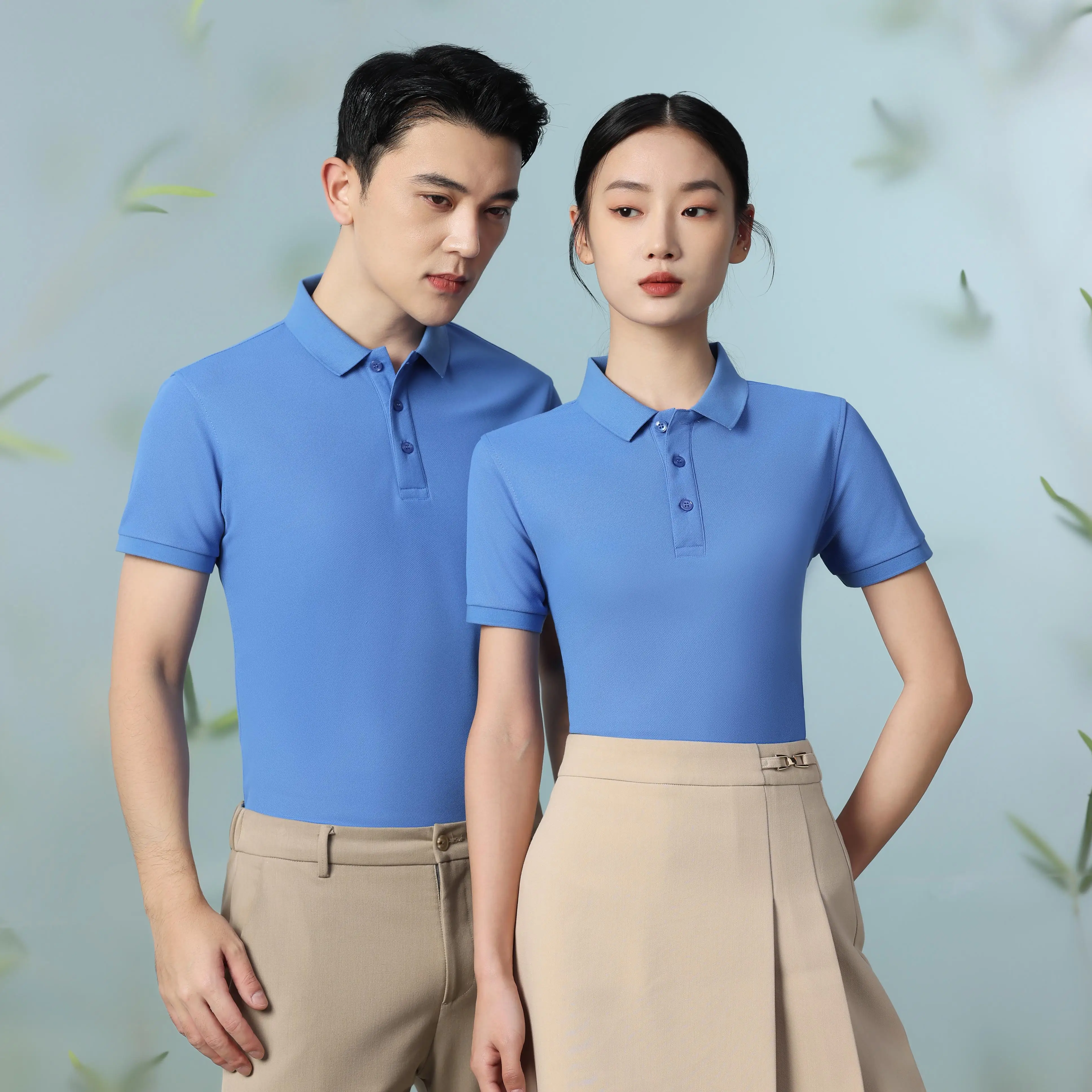 High Quality Classic Shirt Neck Collar White  Embroidery Polo Shirts 100% cotton For Men polo shirt