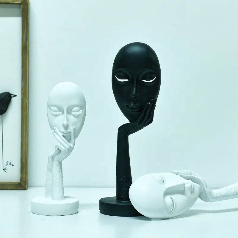 Thinker Stone Powder Craft Resin Ornaments Contemporary China Import Items Decor For Home