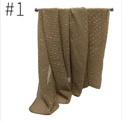 instant crinkle shimmer head scarf hijab gold dots pleated scarves muslim hijab 2020