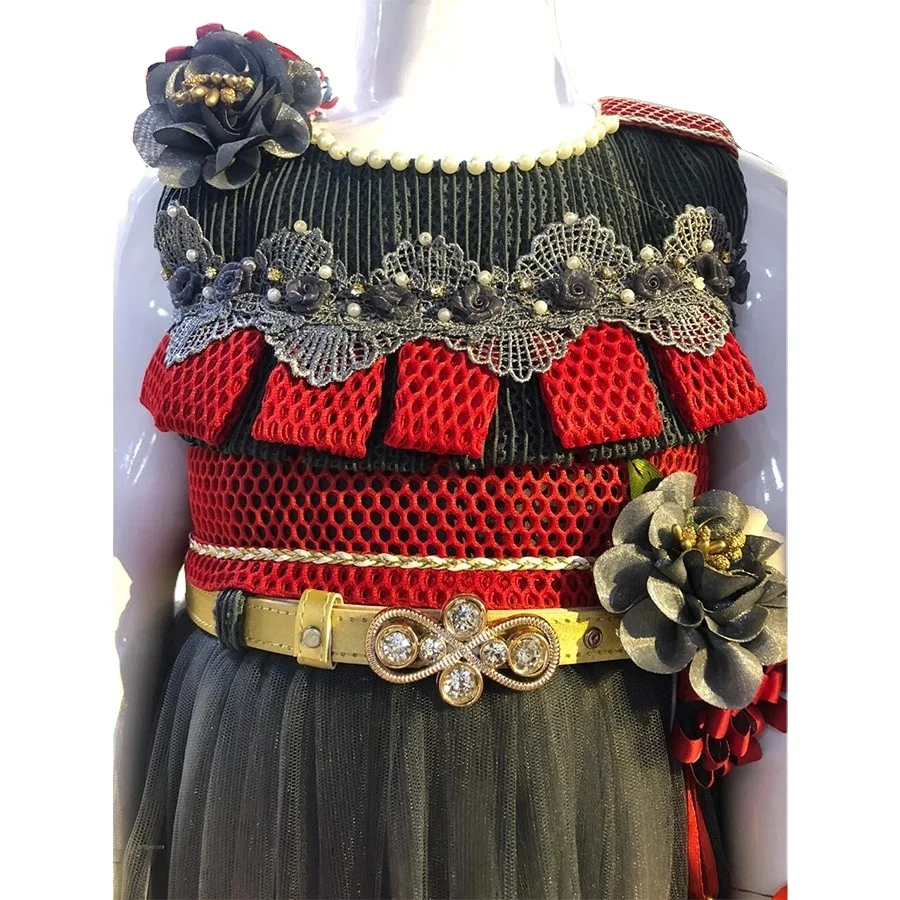 children clothing red dress kids frock designs girls dress