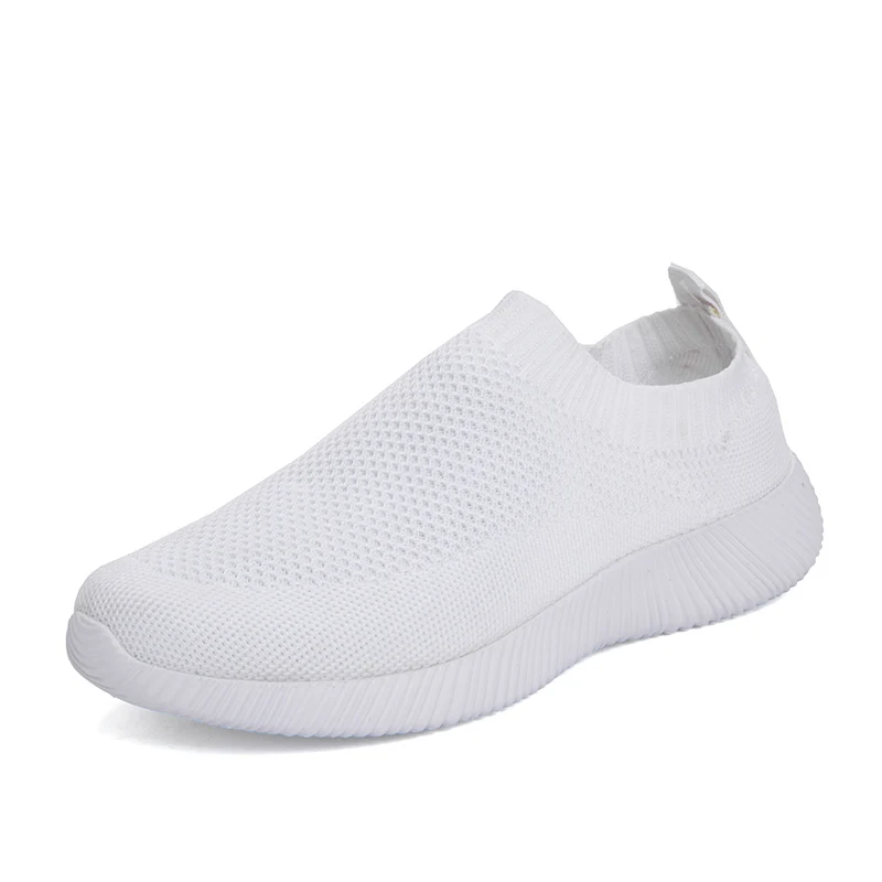 Comfy Slip-On Mesh Sock Shoes Lightweight Travel Casual Sneakers Breathable Walking Tennis Shoes For Women