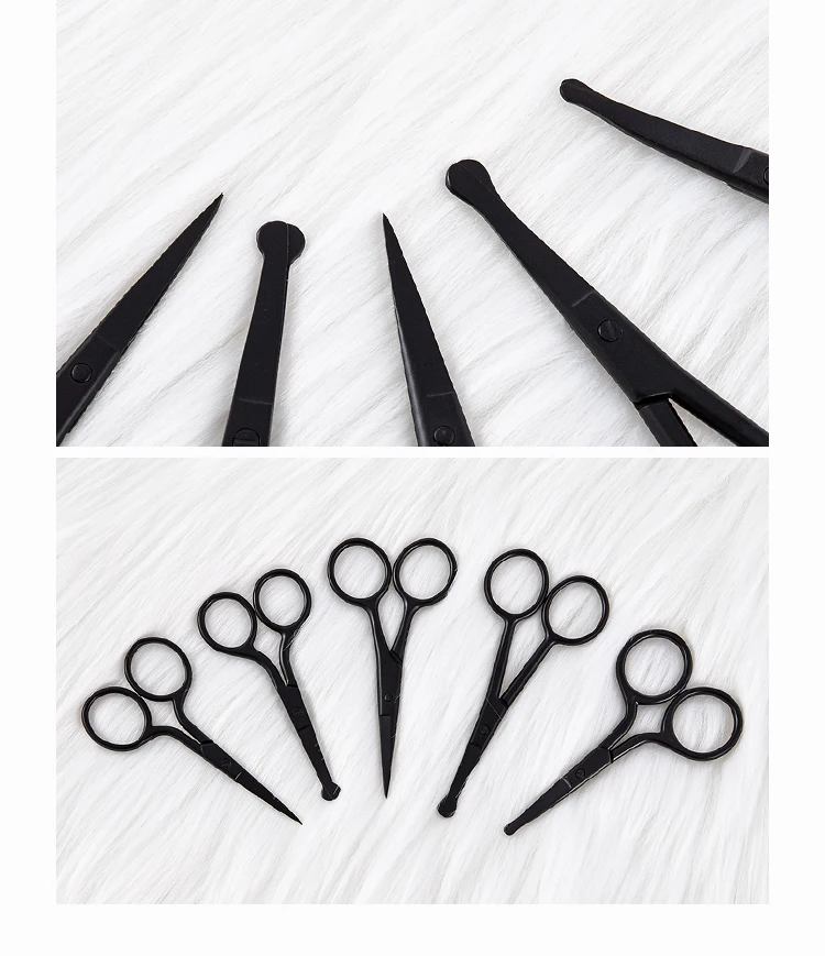 Wingether High Quality Wholesale Manicure Master Scissors Russian Manicure Scissors Litmus Black Scissors