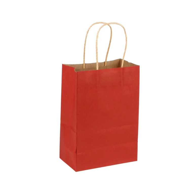 wholesale high quality food kraft packaging tote paper bags custom reusable folding paper bags