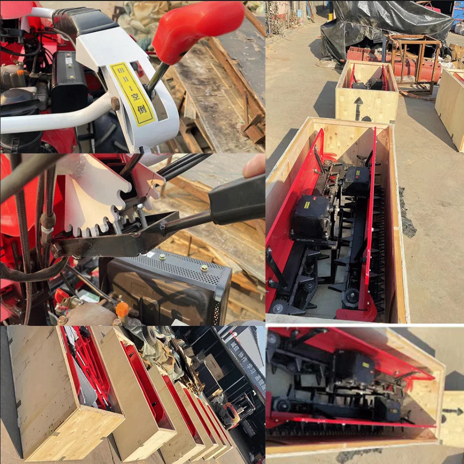 mini reaper/combine new design paddy rice wheat reaper binder bundling cutting machine