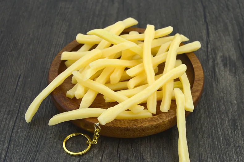 Simulation fried chicken keychain food model fun fried chicken wings keychain bag ornaments wholesale