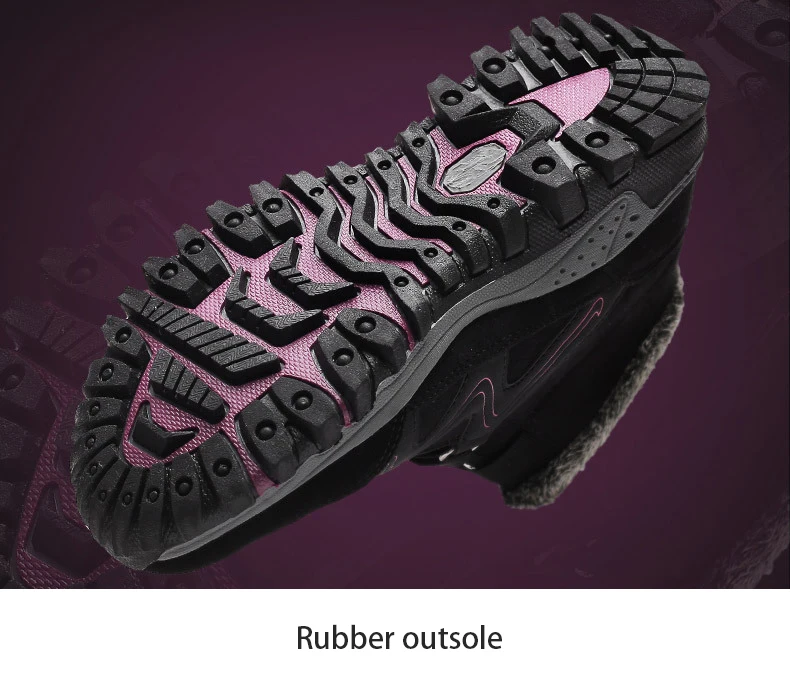 
Wholesale 2021 plush outdoor winter high top leather boots hiking shoes for men 