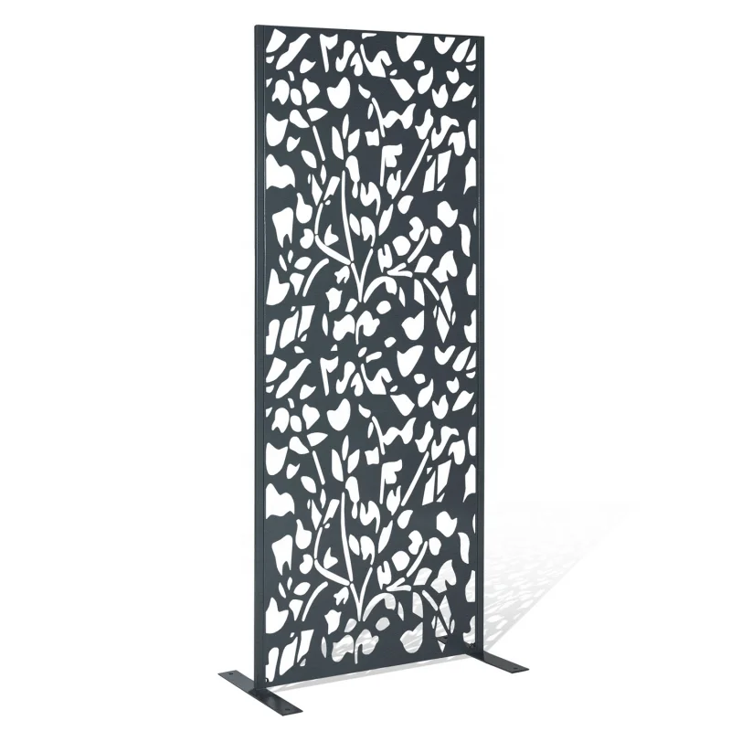 France Best Selling Customized Size Laser Design Outdoor Garden Metal Decor Screen Rusty Powder Coating
