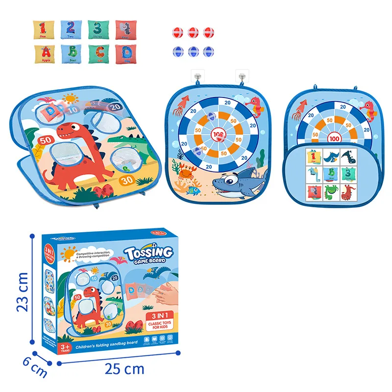 Gift for Toddlers Birthday or Christmas Collapsible Double Sided Indoor Outdoor Cornhole Toy Bean Bag Toss Game for Kids