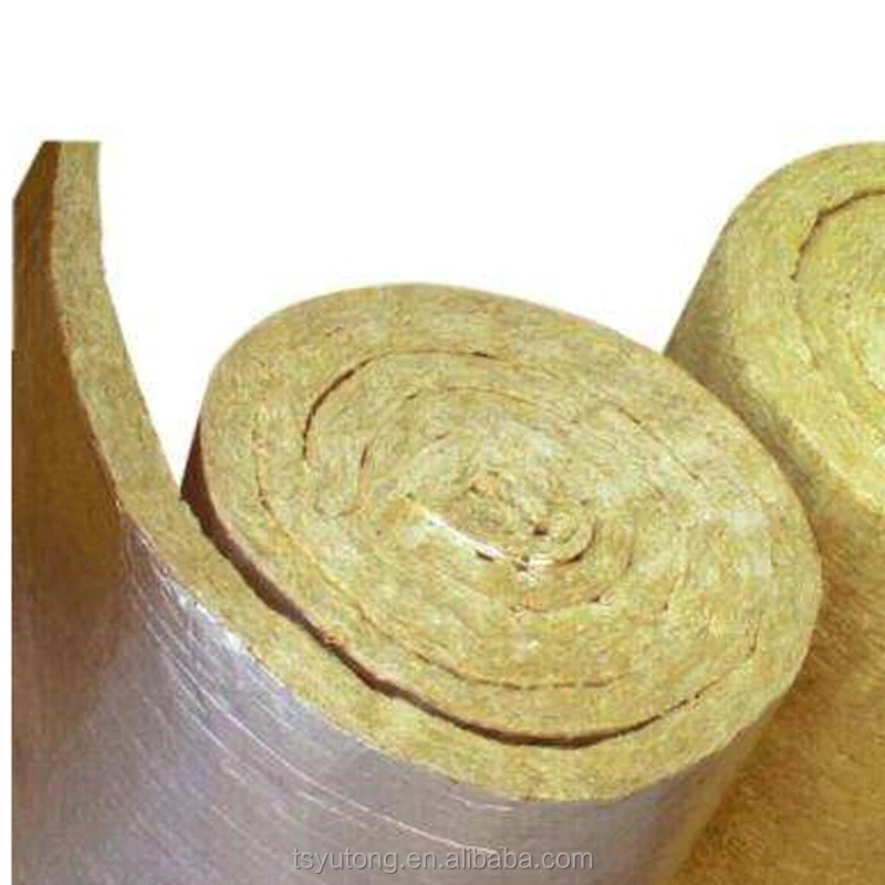 Factory Price Thermal Insulation Blanket Rock Wool Roll  Blanket with Mesh Wire