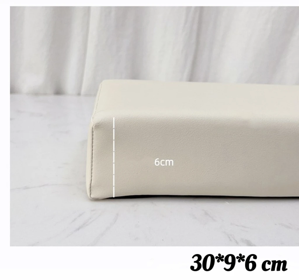 Cream Nail Hand Pillow Hand Cushion Set Dust and Stain Proof Leather Table Cushion Tool for Nail Shop