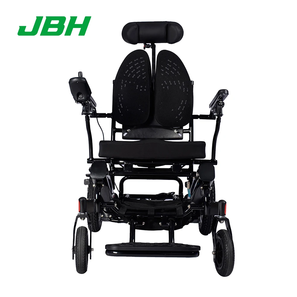 Удобная электрическая складная инвалидная коляска JBH D11 легкий вес и удобное управление для инвалидов