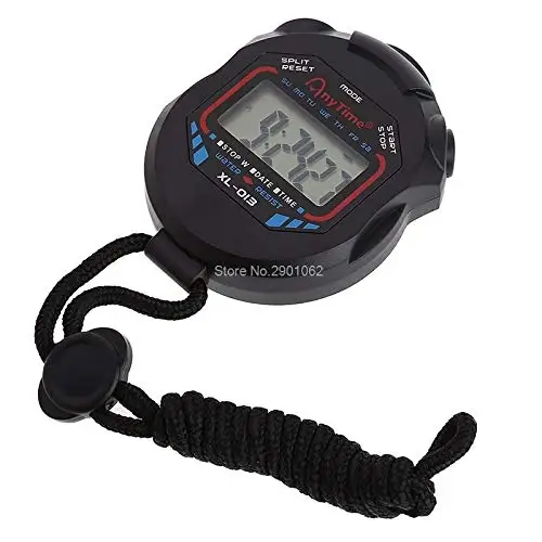 Professional Digital Stopwatch Timer Handheld LCD Chronograph Stop Watch with Alarm Feature for Sports Fitness C Electronic