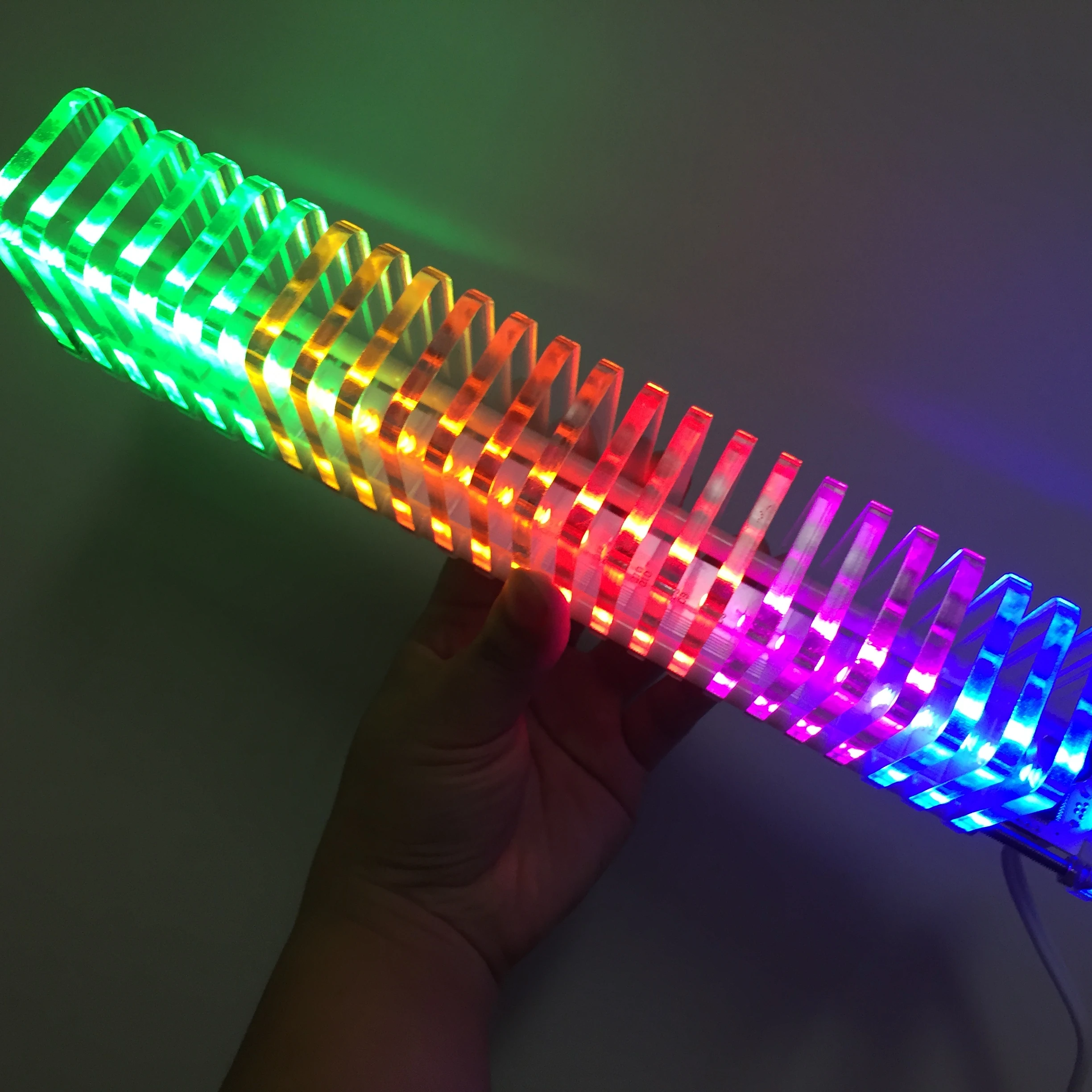 KS25 Voice Control LED Music Spectrum Display Analyzer Audio Stereo Level Indicator Rhythm  Vacuum Tube VU METER sound  Column