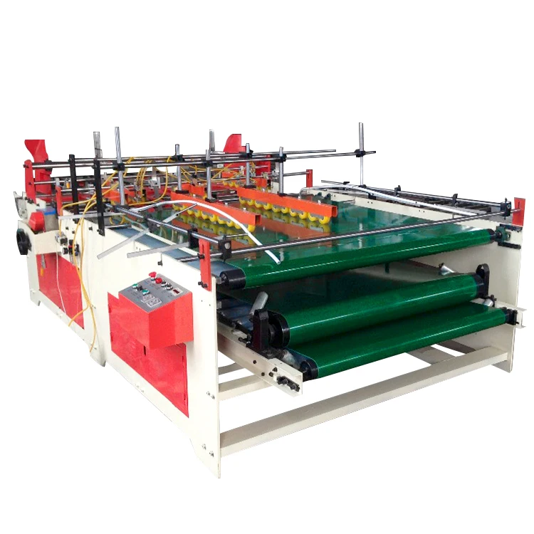 Corrugated Sheet Pasting Machine/press Type Small Carton Box Semi Auto Folder Gluer