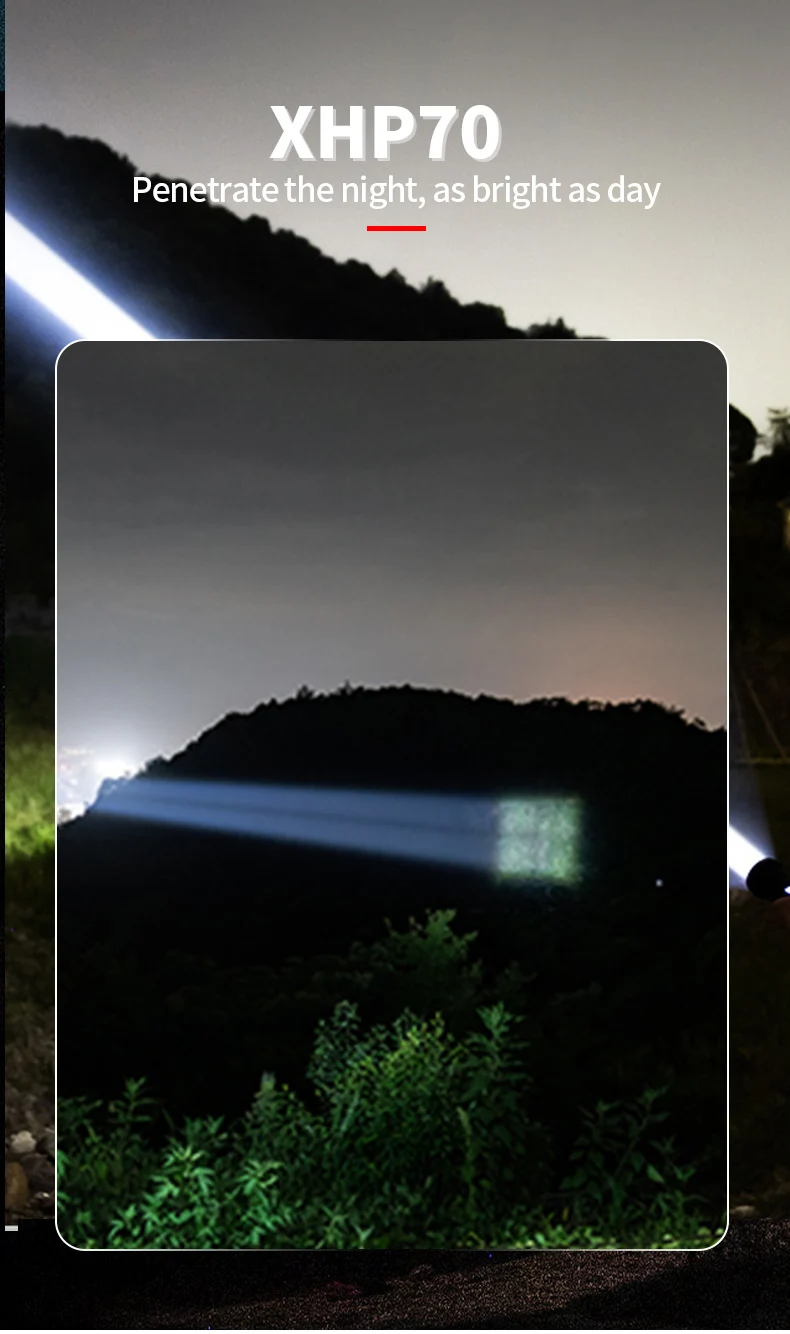 aeternam p70 power bank telescopic zoom attack head waterproof light rechargeable usb led tactical torch light flashlight