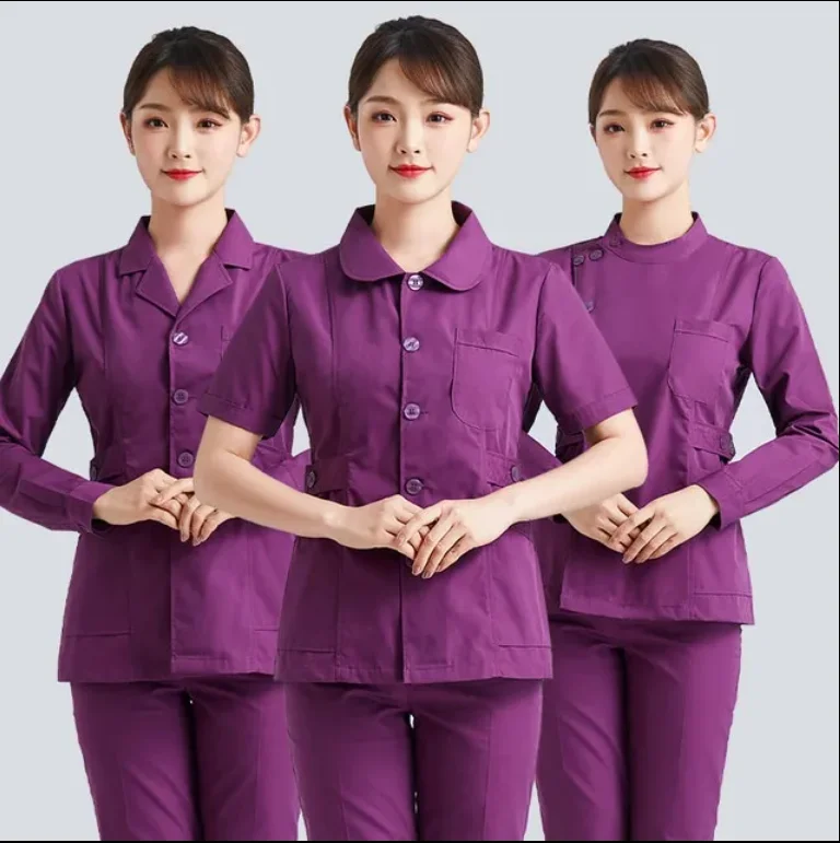 Suit long-sleeved female care uniform summer short-sleeved guide doctor oral dental work clothes