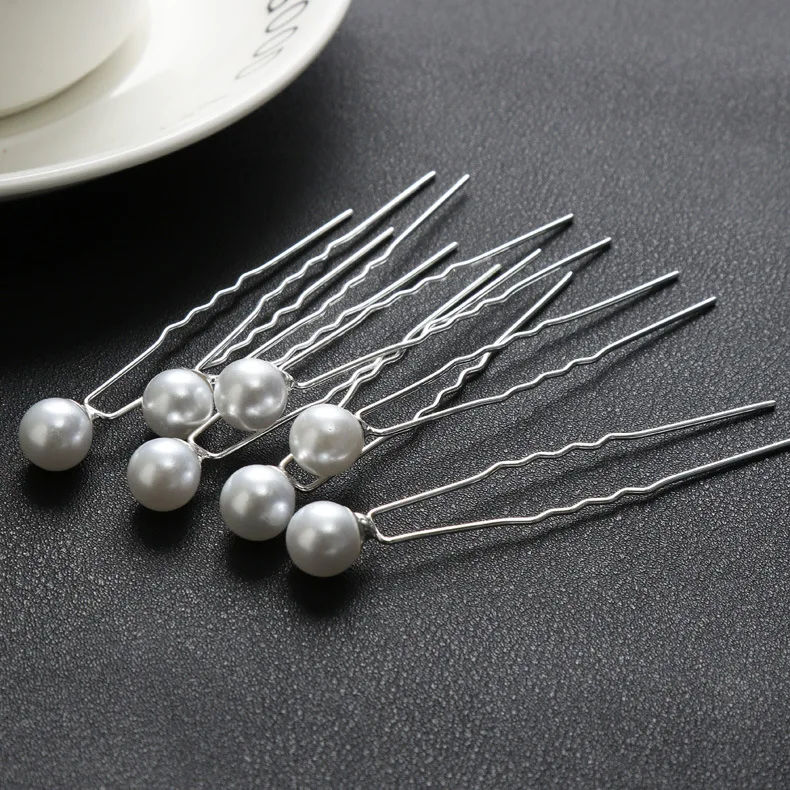 Lovely Wedding Bridal Hairpin Crystal Rhinestone Pearl Flower Hair Pin Sticks Clips Barrette Hair Accessories