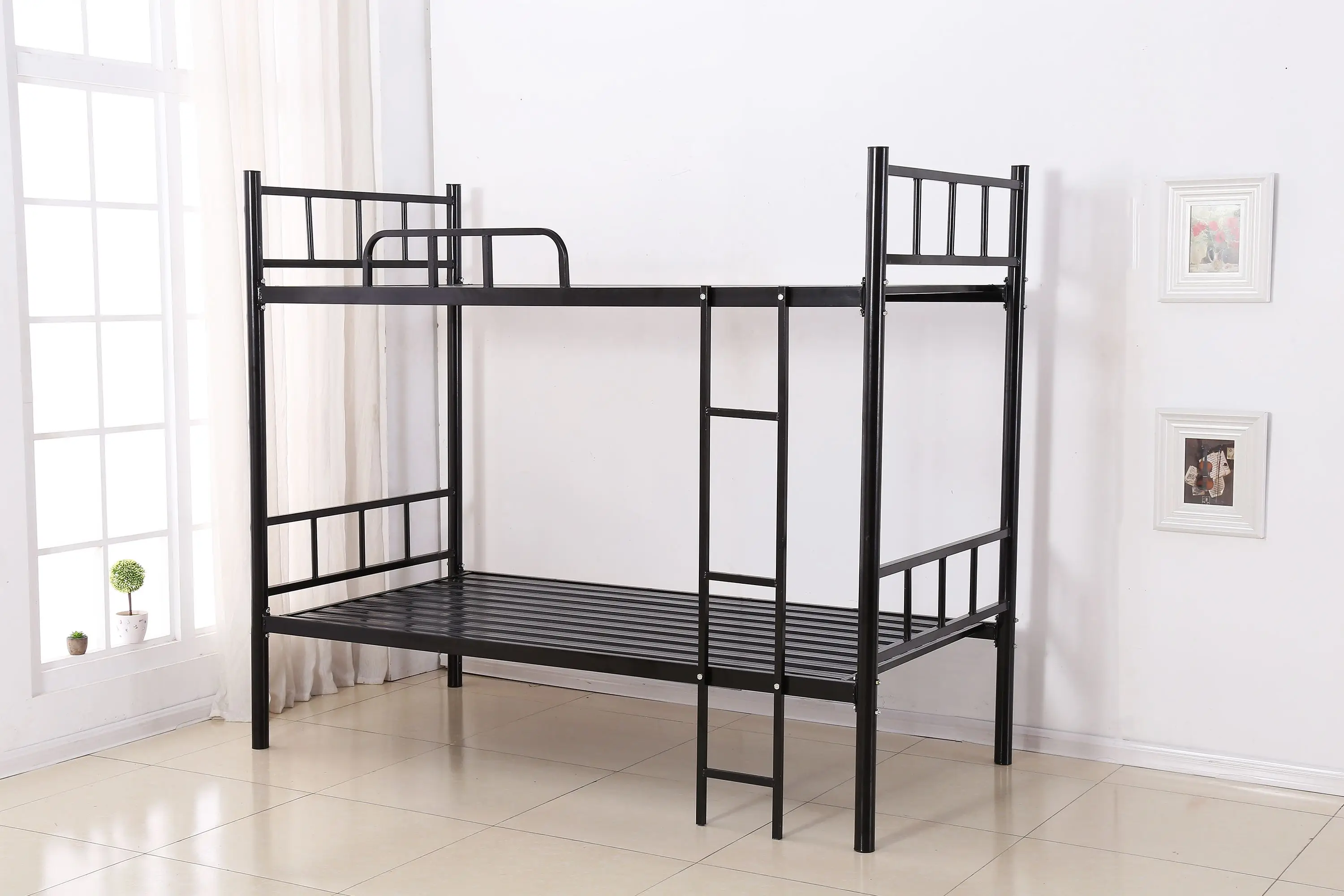 
commercial grade black steel frame iron dubai bunk beds 