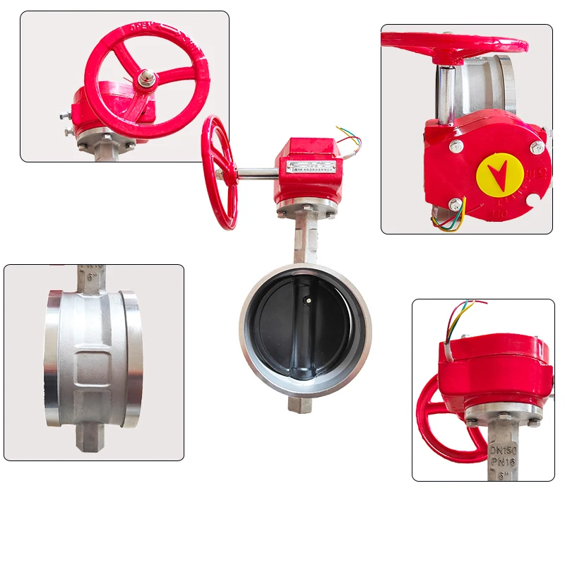 Manual Operated Ductile Iron Signal Fire Valve Butterfly