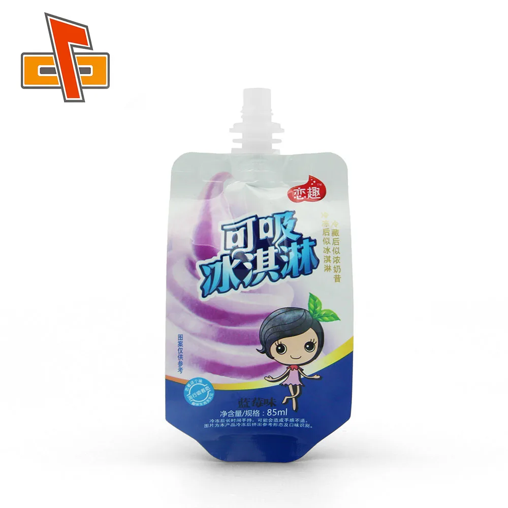 Zhongbao Custom Wholesale Aluminium Jelly water Juice Spouted Pouch Bag Doypack Filling Plastic Line Manufacturing