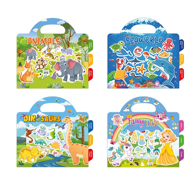 Wholesale Reusable Quiet Sticker Book Manufacturers Early Education Toy Cheap Sticker Color Book For Kids
