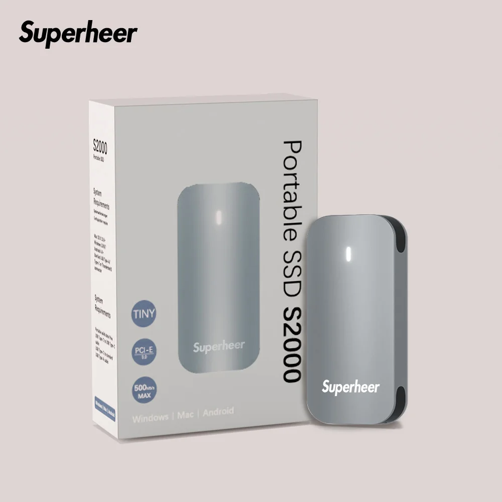 Superheer New Mini Portable Solid State Hard Drive 128gb 256gb 512gb 1tb External Portable Ssd