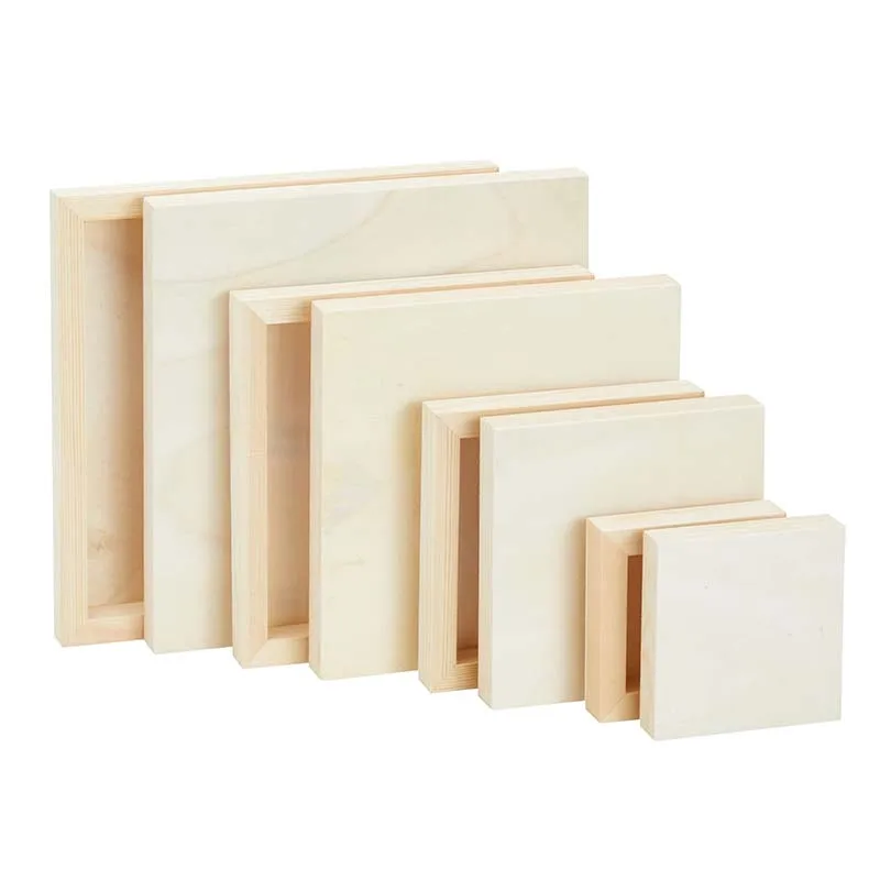 multifunctional 8 Unfinished Wood Canvas Boards Artist Depth Wooden Wall Canvases Wood Gesso Artist Painting Panel