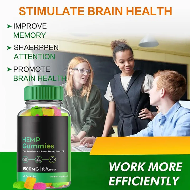 ODM/OEM He-mp Gummies For relax and Sleep 60 gummies he-mp extract he-mp seed oil gummy
