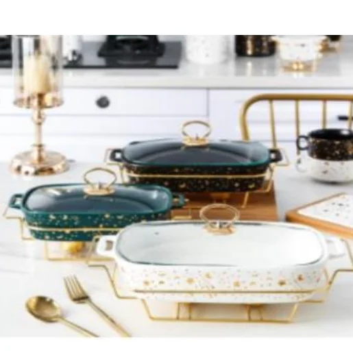 2023 newest elegant unique design low price catering restaurant serving dishes oval buffet food warmer cookware