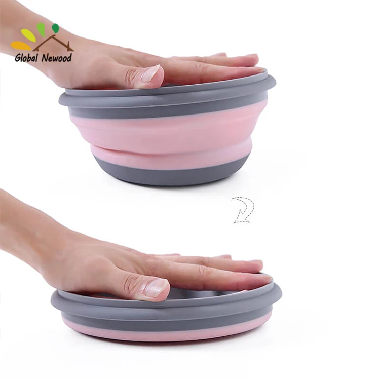 Dog bowl small pet special folding bowl to drink water outdoor portable plastic pet bowl  pet supplies