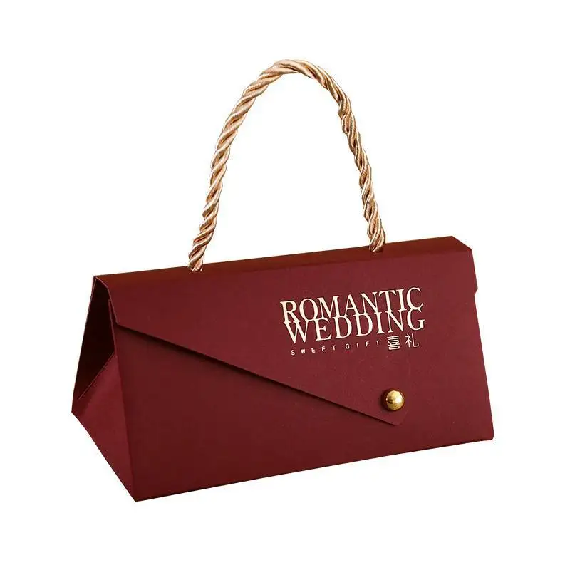 Custom Luxury Design Guests Reception Wedding Portable Favor Candy Boxes for Sweet