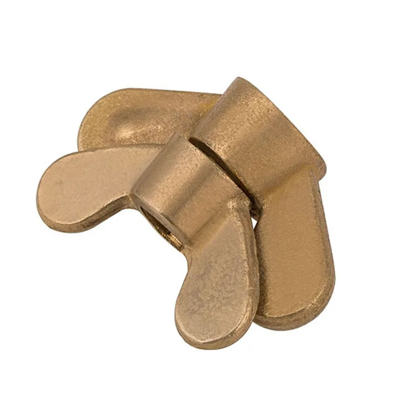 M4 M5 M6 H59 H62 Brass Bronze Copper Alloy Steel Yellow Zinc Plating Edged Wing Square Wing Round Butterfly Wing Nut DIN315