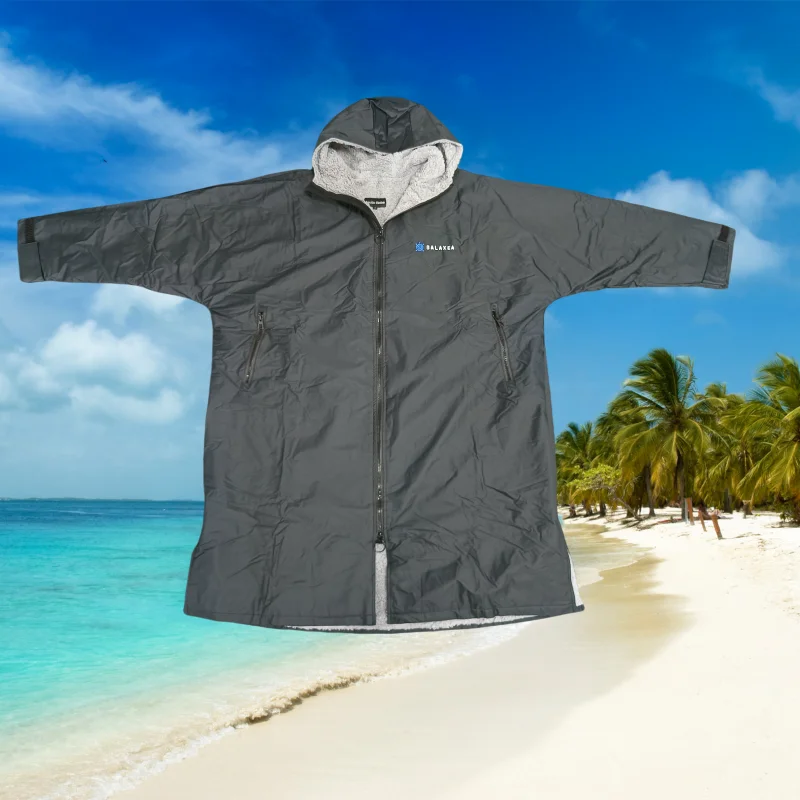 windproof wild swim parka robe sports event waterproof Parka robe jacket adult warm parka