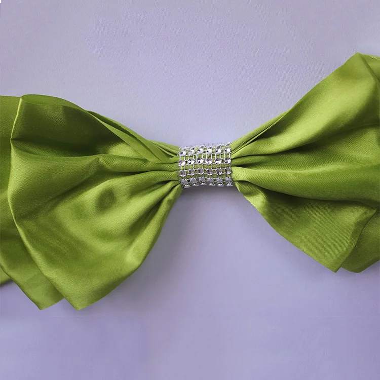 Wholesale Durable Elastic Wedding Bow Tie Chair Sash Buckle chair bow