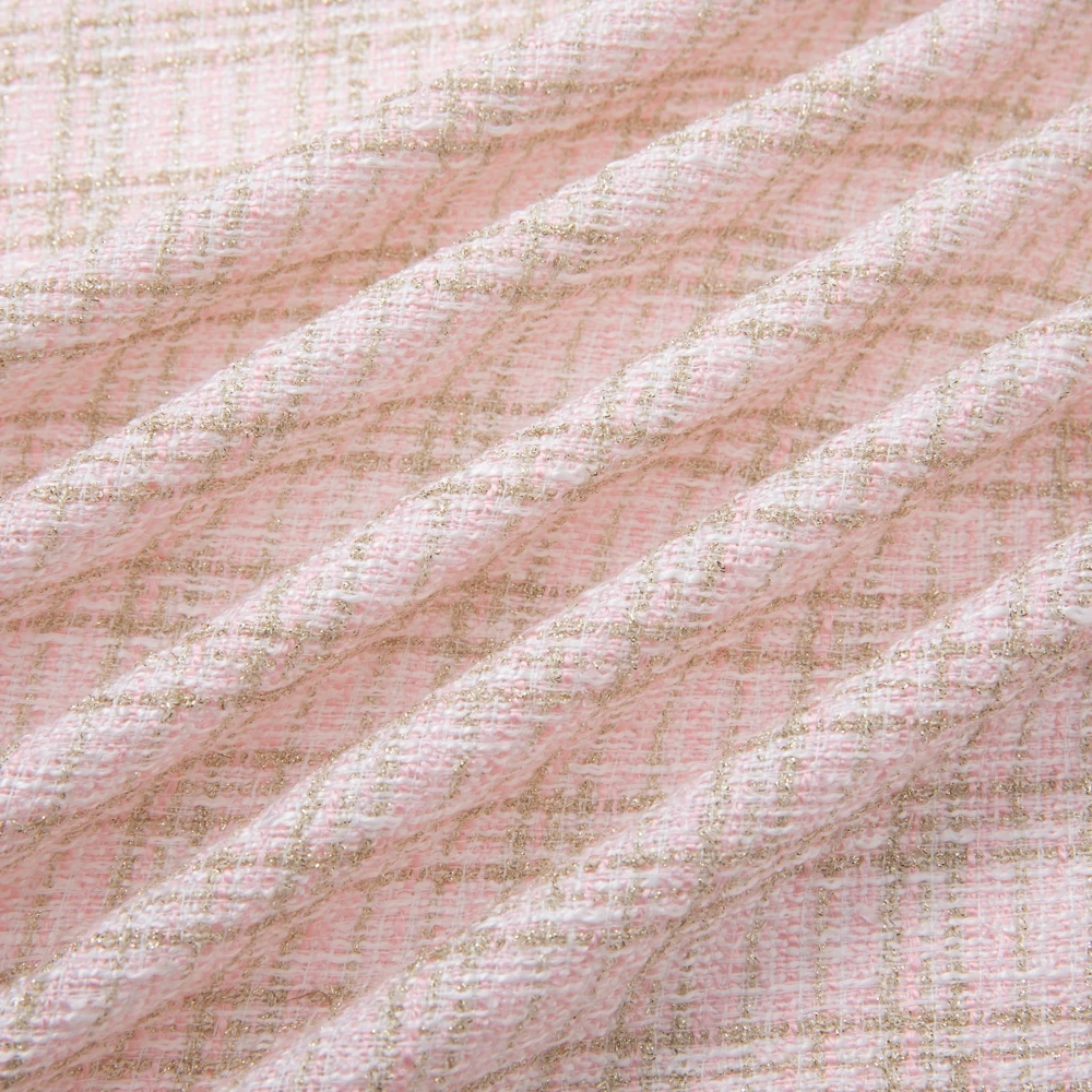 Manufacturer Direct Sale High Quality Elegant And Luxury Polyester Woven Tweed Fabric For Blazer