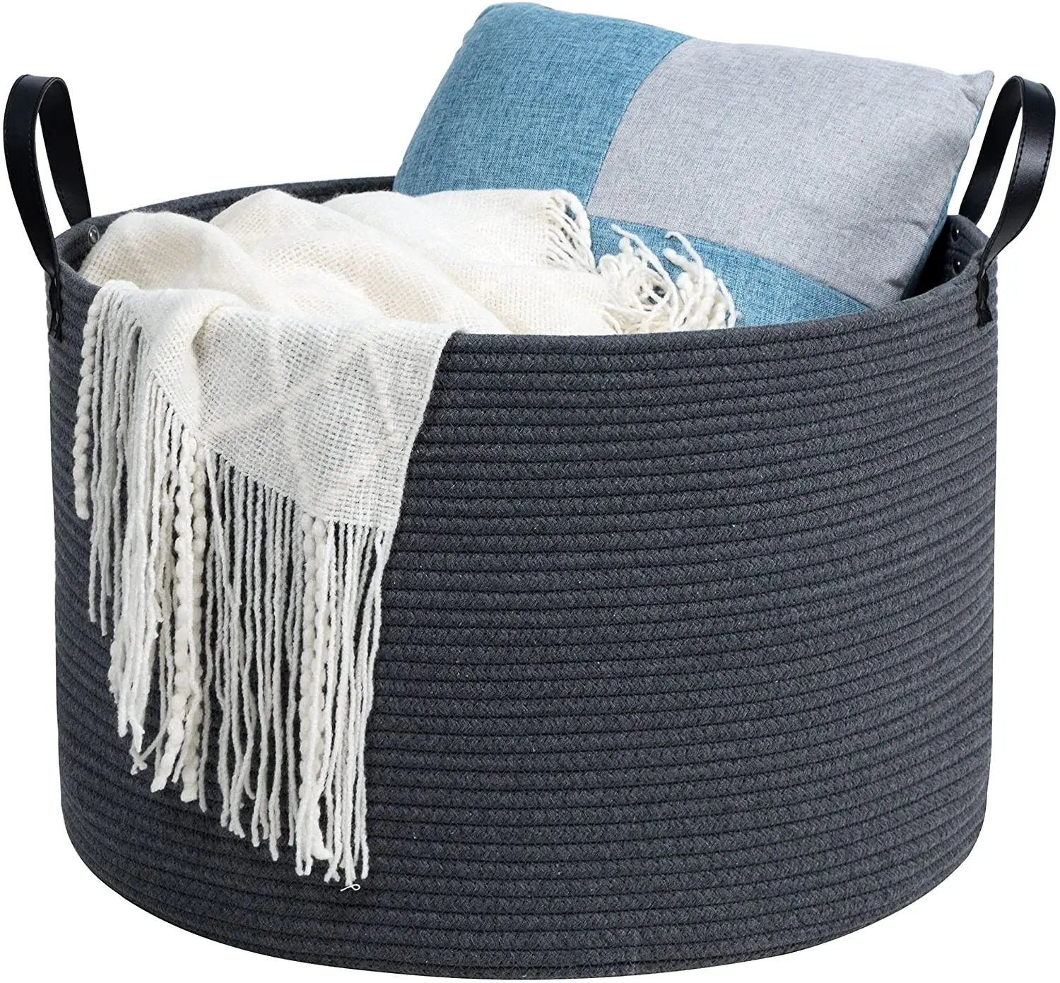 Rope Toys Basket Storage Hot Selling Large Cotton Rope Baby Clothes Collapsible Laundry Hamper For Baby Toys In The Corner