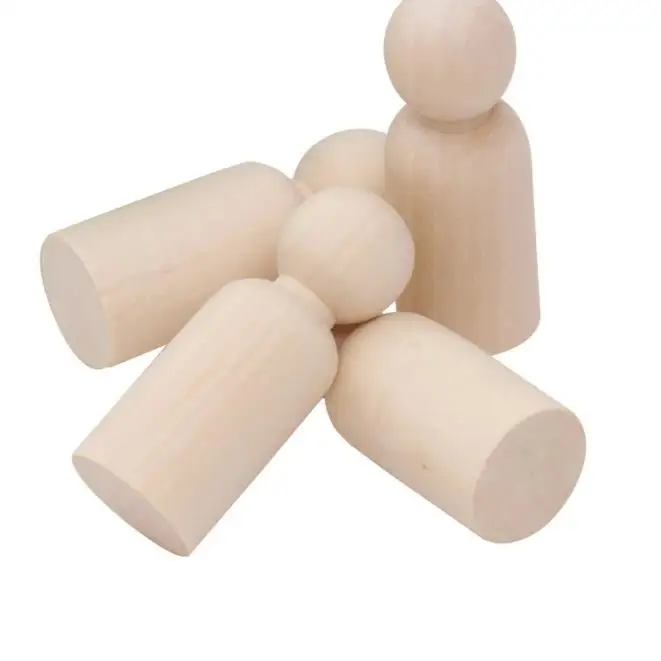 
Wood Organic Sensory Toy DIY Peg Doll For Home Decoration 