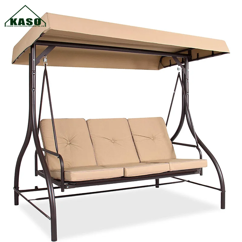 Canada Person Patio Canopy Furniture 300 Lb Capacity 3-Seat Seater 3 Seats Hotel Swing Chair