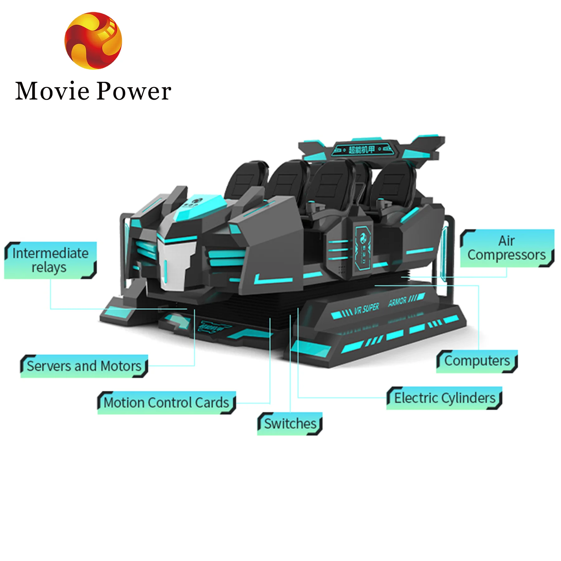 9D Vr Machine Amusement Park Vr Cinema Multiplayer Gaming 9D Virtual Reality Arcade Vr Game Machine