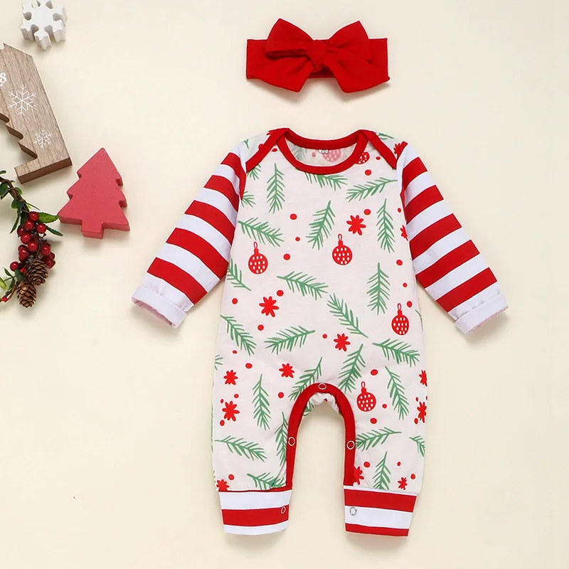 organic cotton baby long sleeve winter romper jumpsuit wholesale infant red outfits suit newborn baby christmas clothes set