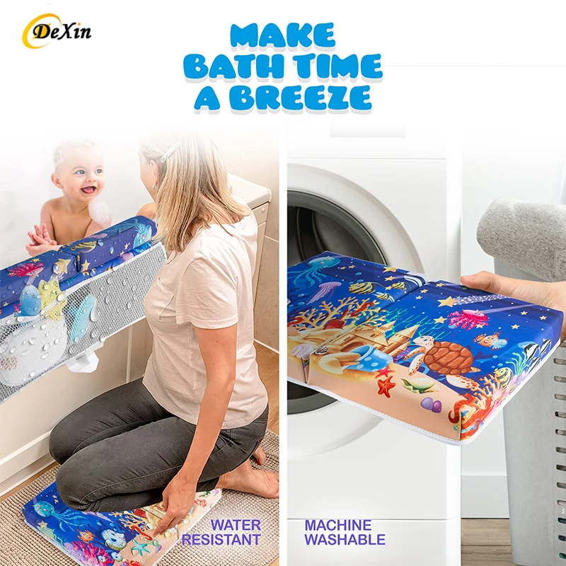 Quick dry neoprene Baby Bath Kneeling Pad And Elbow Rest Bath Kneeler and Elbow Rest Pad Set Bath Kneeling Mat Arm Rest Bundle